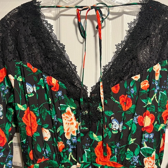 NWT Anthropologie Lacy V-Neck Mini Dress, Size 2 - Picture 11 of 14